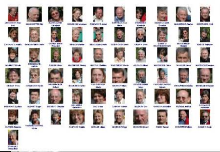 Détails de la photo de groupe, pas très lisible, merci à Jacques MATRICHE qui a fait ce qu'il a pu.