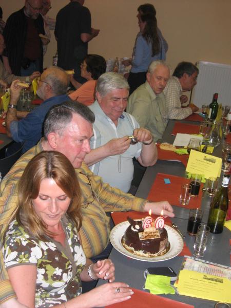 Isabelle Close, Georges CLOSE (qui fêtait ses 60 ans) Gilbert GILTAIX, Robert STEENEBRUGGEN